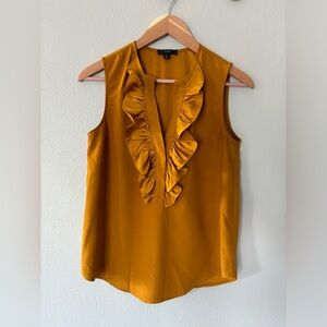 J Crew Golden Yellow Sleeveless Blouse